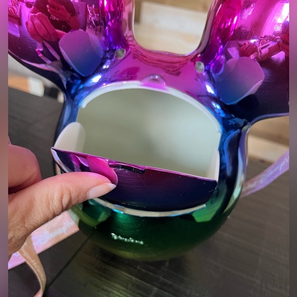 Magic Kingdom Metallic Rainbow Mickey Balloon Popcorn Bucket w/Strap Disney Park - Picture 4 of 5